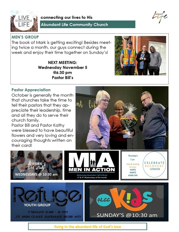 The Events & Happenings of the Abundant Life