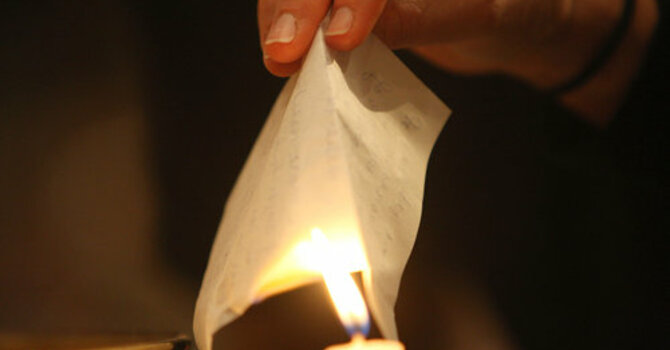 Burning Bowl Intention Service