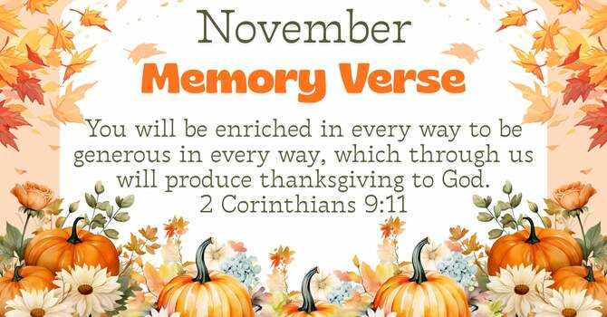 November Memory Verse image