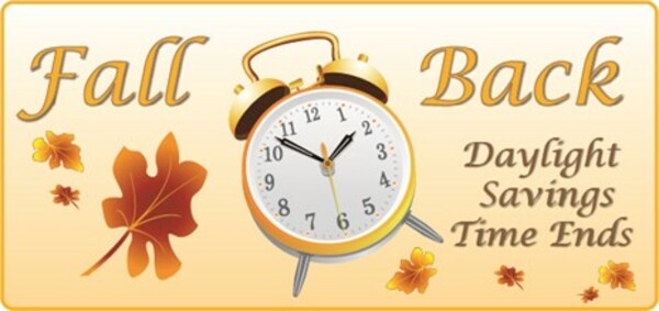 DAYLIGHT SAVING TIME ENDS
