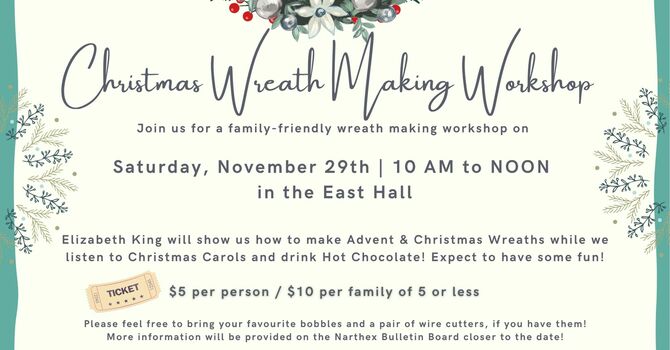 CHRISTMAS WREATH MAKING WORKSHOP