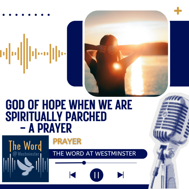 God of hope when we are spiritually parched - a prayer