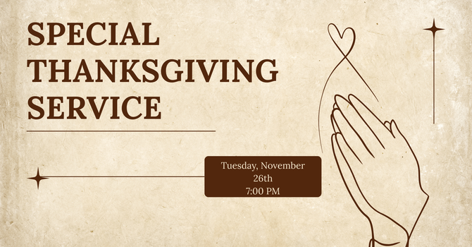 Special Thanksgiving Service