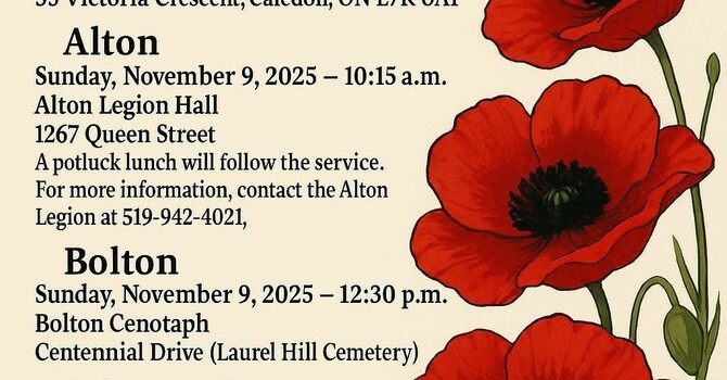 Caledon Remembrance Day Ceremonies image
