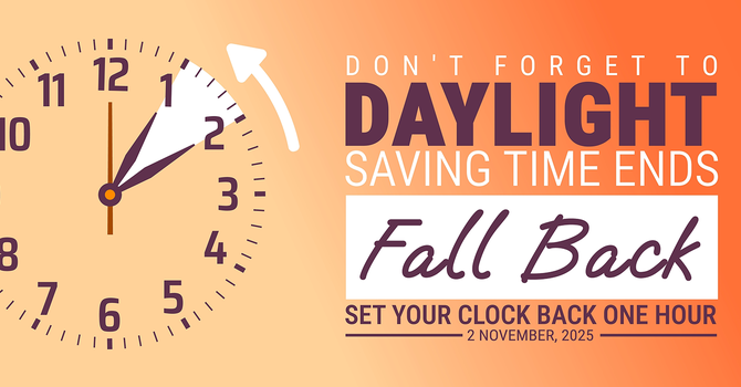 Turn your clocks back this weekend! image