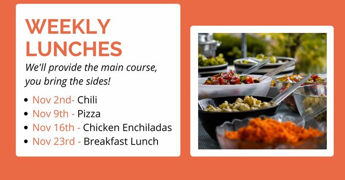 Weekly Church Fellowship Meals image