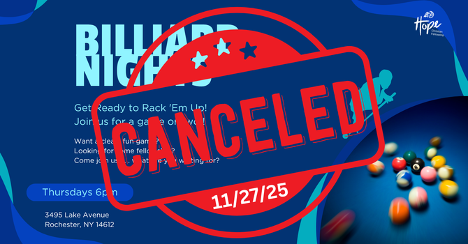 Billiards Night CANCELED