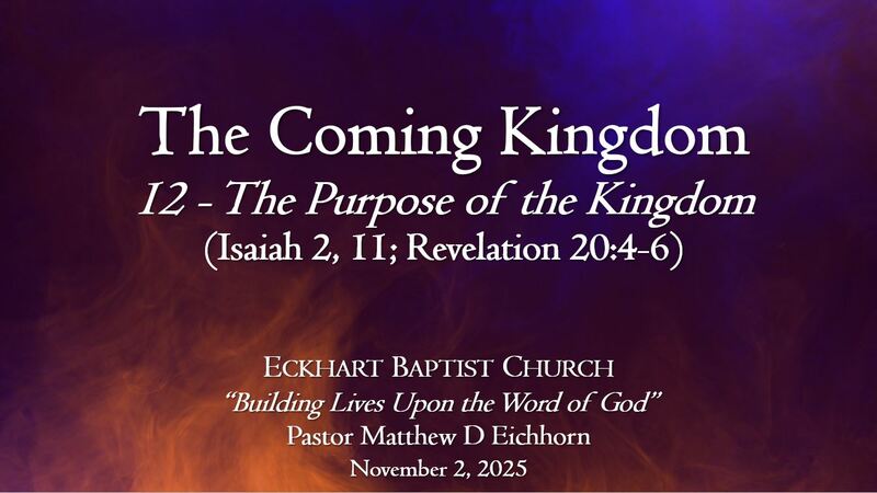 The Purpose of the Kingdom