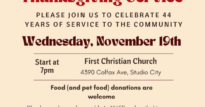 Thanksgiving Eve Service