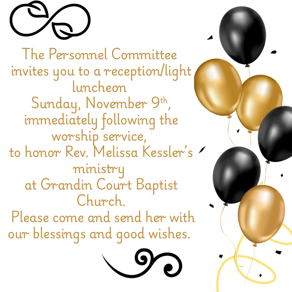 Reception for Rev. Melissa Kessler