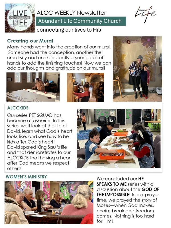 connecting our lives to His