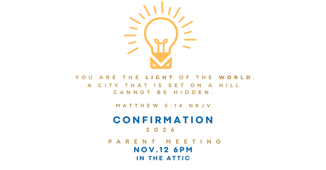 Confirmation Parent Meeting 