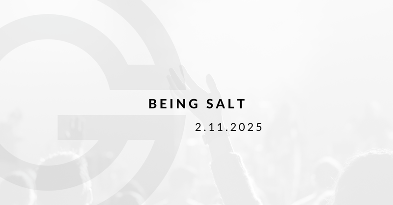 Being Salt