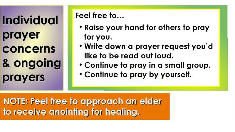 November Prayer Meeting & Communion Message