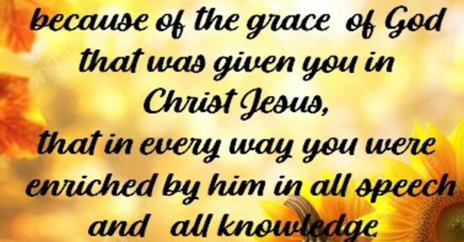 Thankful for God's Grace