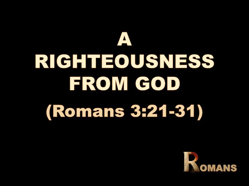A Righteousness From God