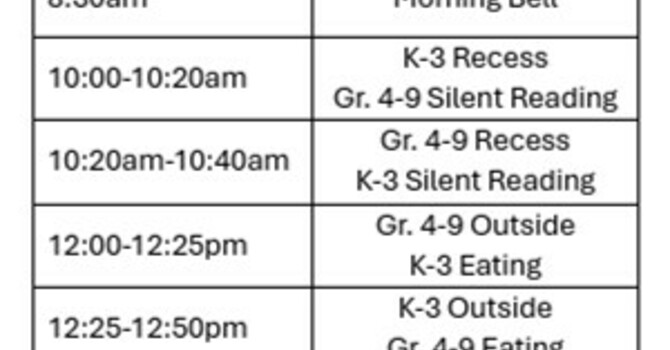 Student Handbook & Bell Schedule