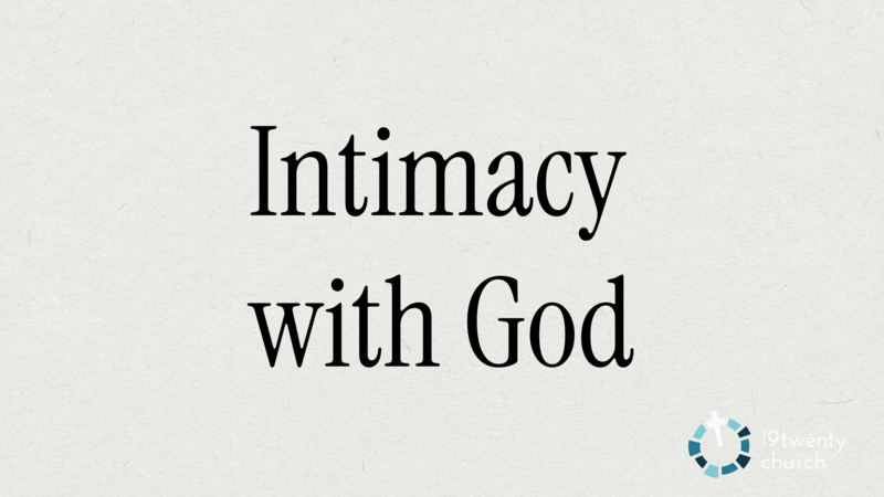 Intimacy with God