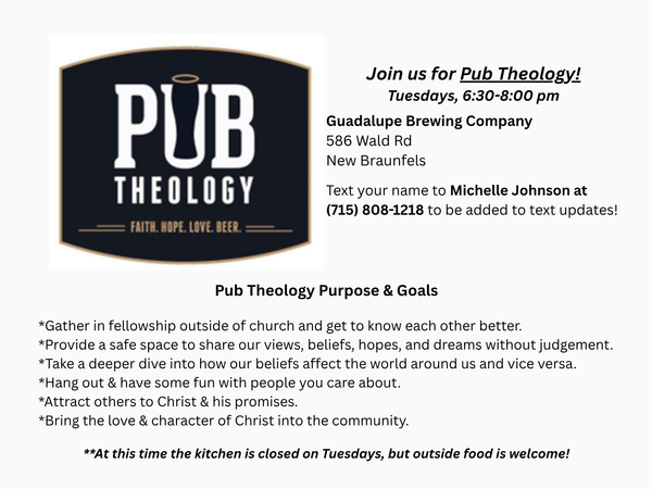 Invitation to Pub Theology