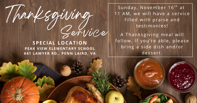 Thanksgiving Service and Meal