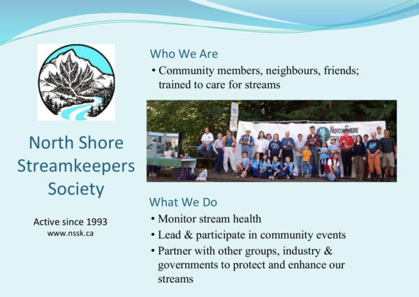 North Shore Streamkeepers Projects' Presentation
