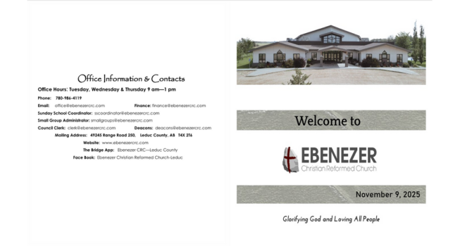 November 9, 2025 Bulletin