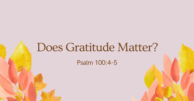 Does Gratitude Matter? image