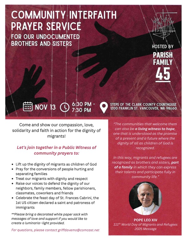 Community Interfaith Prayer Service