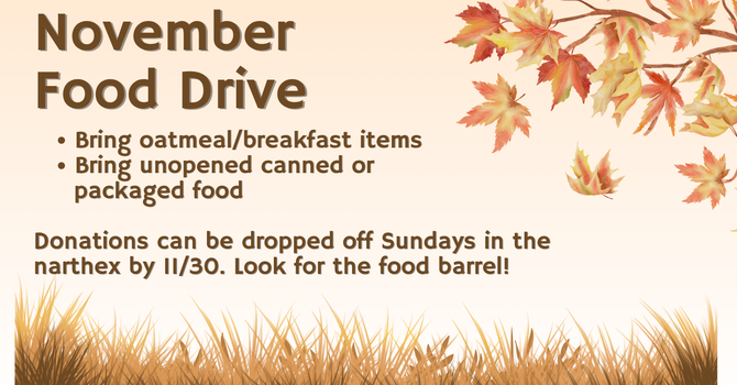 November Food Drive for OpenHeart Kitchen