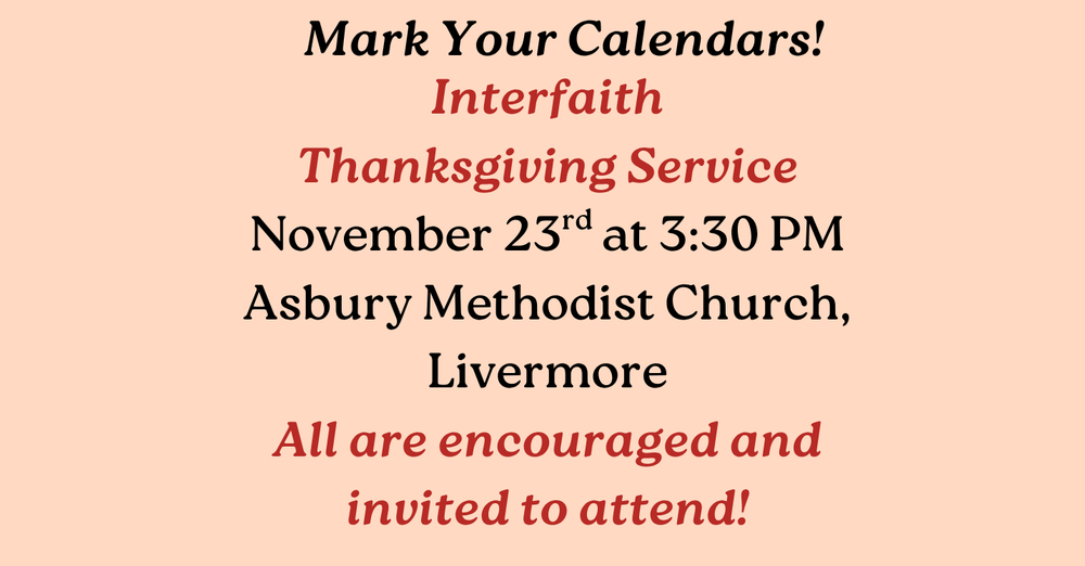 Interfaith Thanksgiving Worship Service