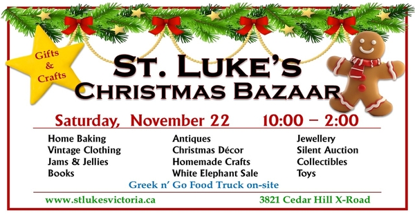 Save the Date for St. Luke's Christmas Bazaar