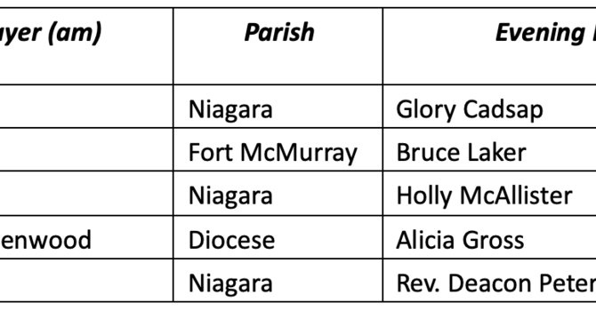 Diocesan Facebook Prayer Schedule image