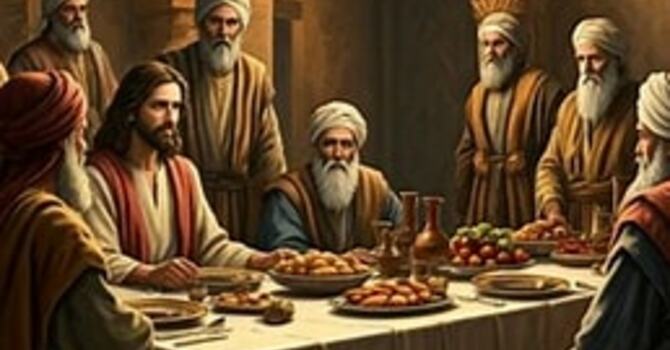 Jesus at a Pharisee's House