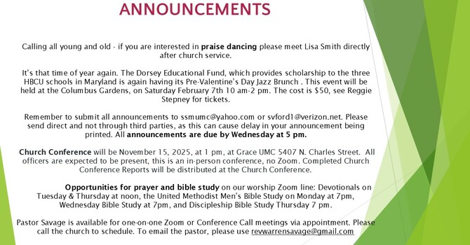 Weekly Announcements image