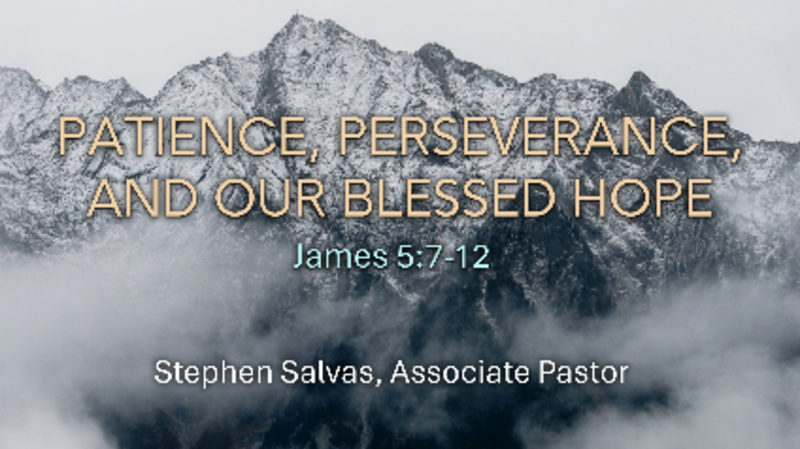 Patience, Perseverance, and Our Blessed Hope