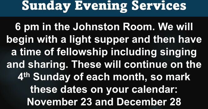 Sunday Evening Services