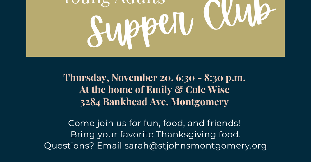 Young Adult Thanksgiving Potluck