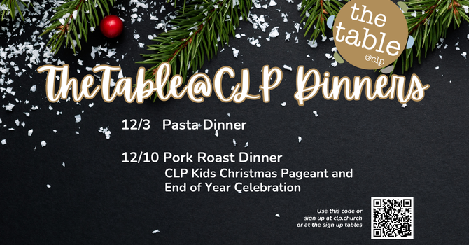 December The Table@CLP