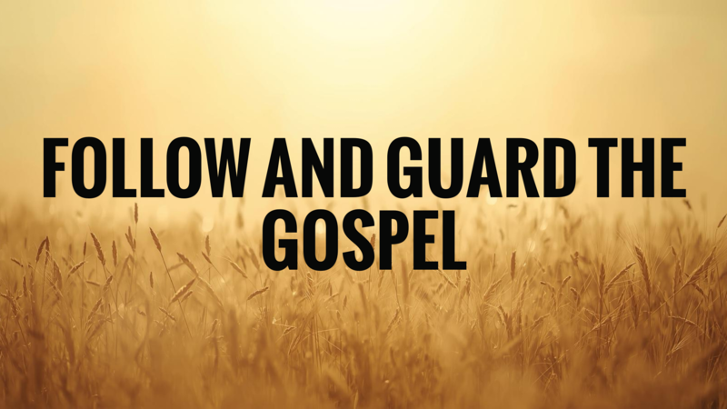 Follow and Guard the Gospel
