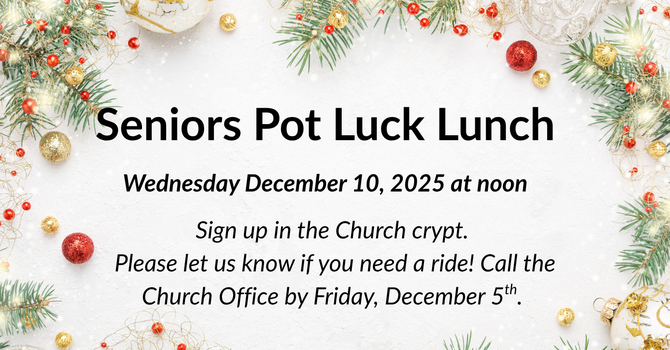 Seniors Pot Luck Lunch