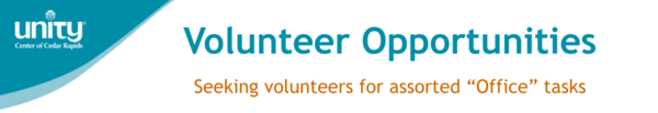 Seeking Volunteers for Assorted “Office” Tasks