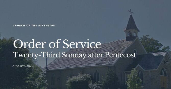 Order of Service: Sunday, November 16