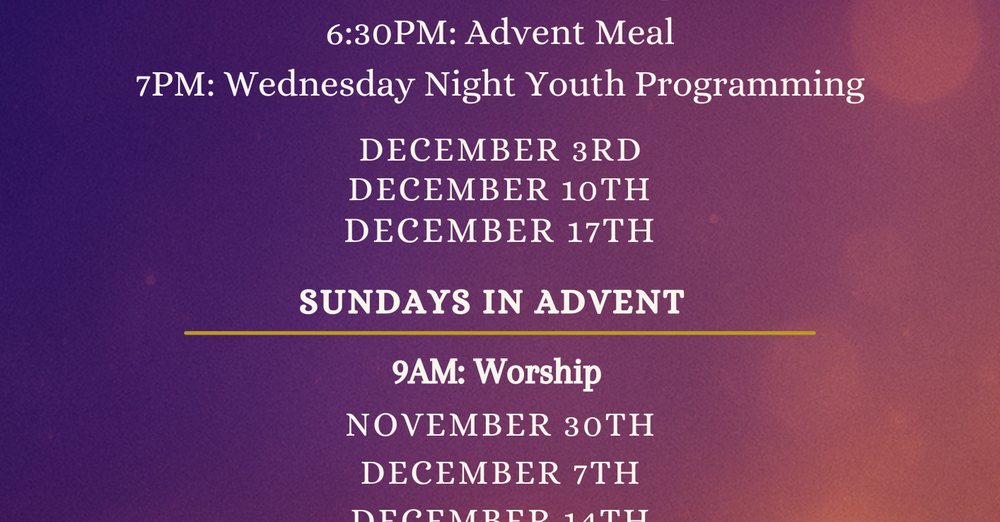 Wednesday Night Advent Worship