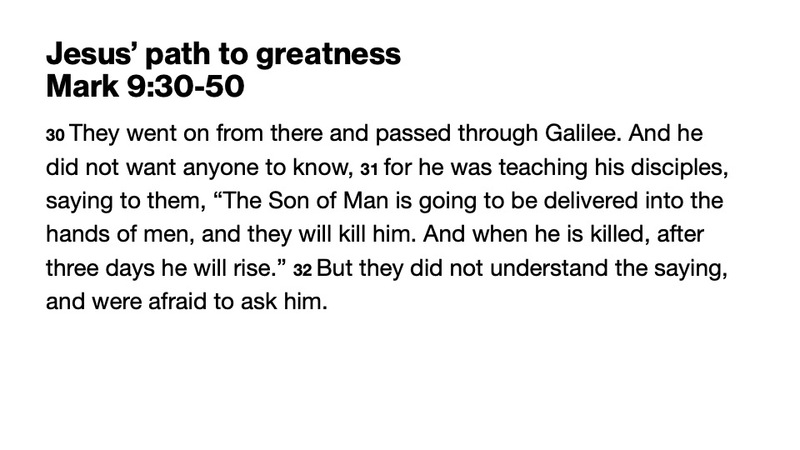 Jesus' Path to Greatness