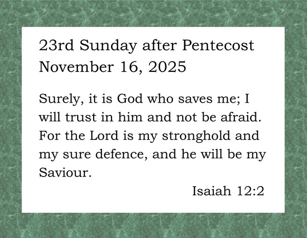23rd Sunday after Pentecost