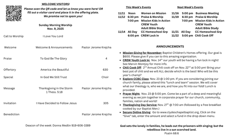 Sunday Morning Worship