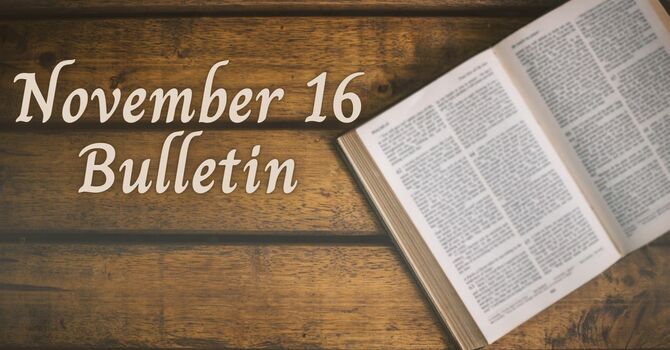 November 16, 2025 Bulletin