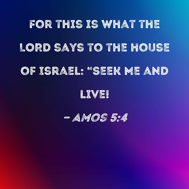 "Seek Me & Live Or Look Back & Die" A.M. Service