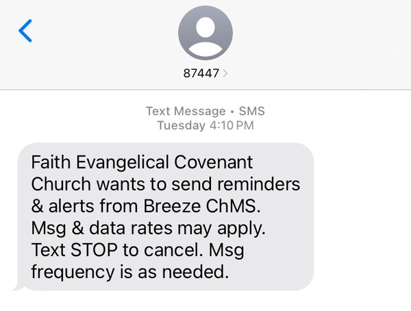 Text Message Reminders