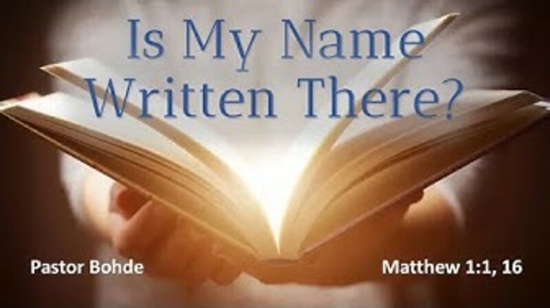 "Is My Name Written There?"